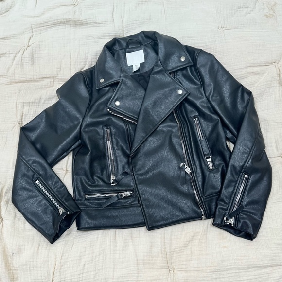 H&M faux leather jacket size M like new! - Picture 2 of 8